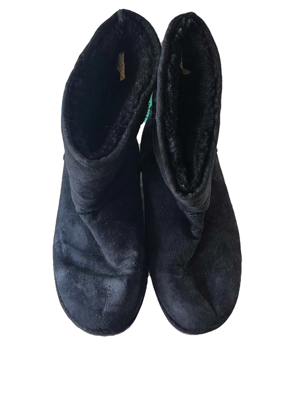 Women's Black Cozy Faux-Suede Booties